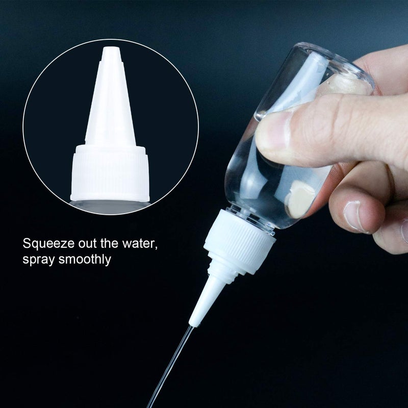 TRENDBOX 1oz / 30ml Plastic Bottle Pointed Mouth Top Cap for Essential Oils, Liquid - 12 Pack - Image 4